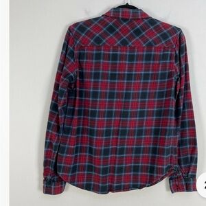 PAIGE Red and Blue Plaid Women's Shirt